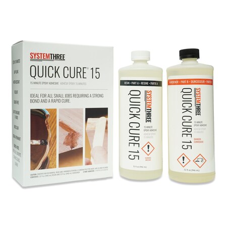 System Three Resins Quick Cure 15 Epoxy Adhesive, 1/2-Gallon Kit 1010K20